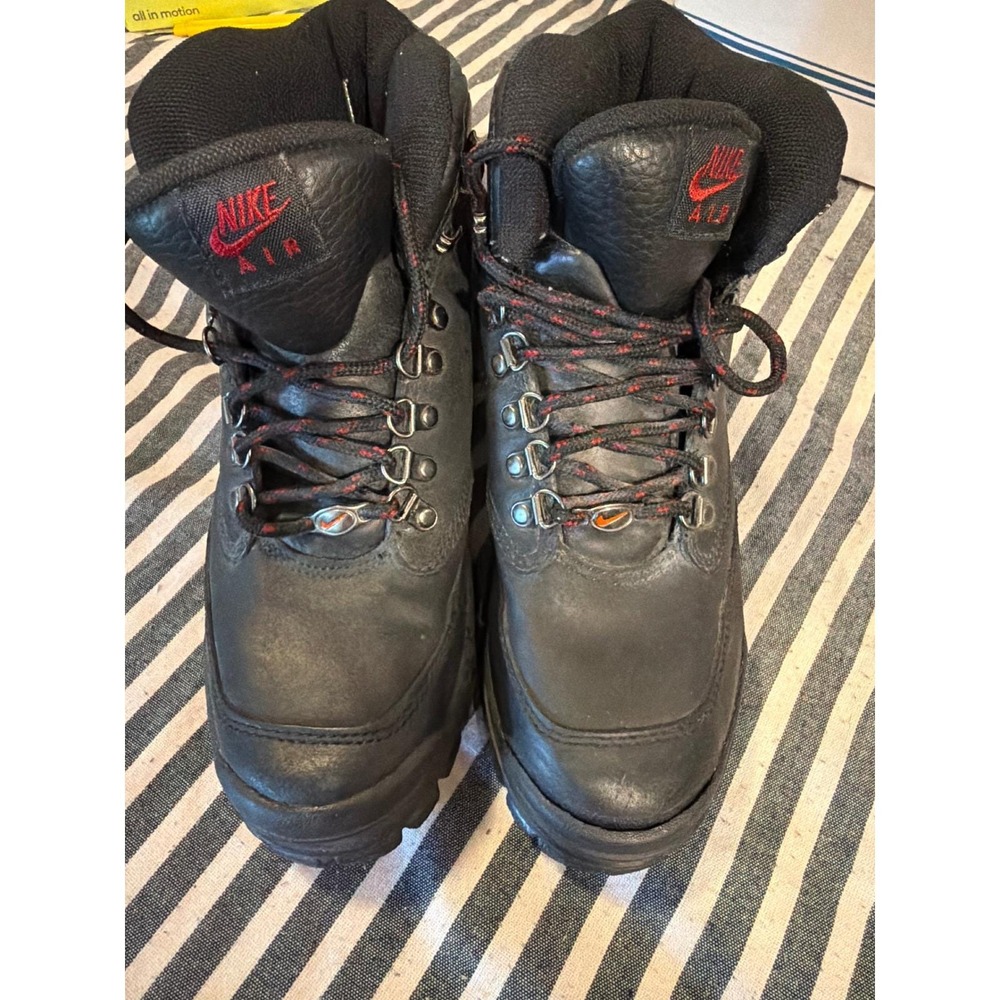 Nike ACG Air Vintage 1995 Black Leather Hiking Boots 185060-061 Mens 9.5 UK 7